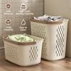 2 pièces Grand panier à linge respirant Panier de rangement pour linge sale Panier à linge ajouré Avec poignée Pour la maison le dortoir