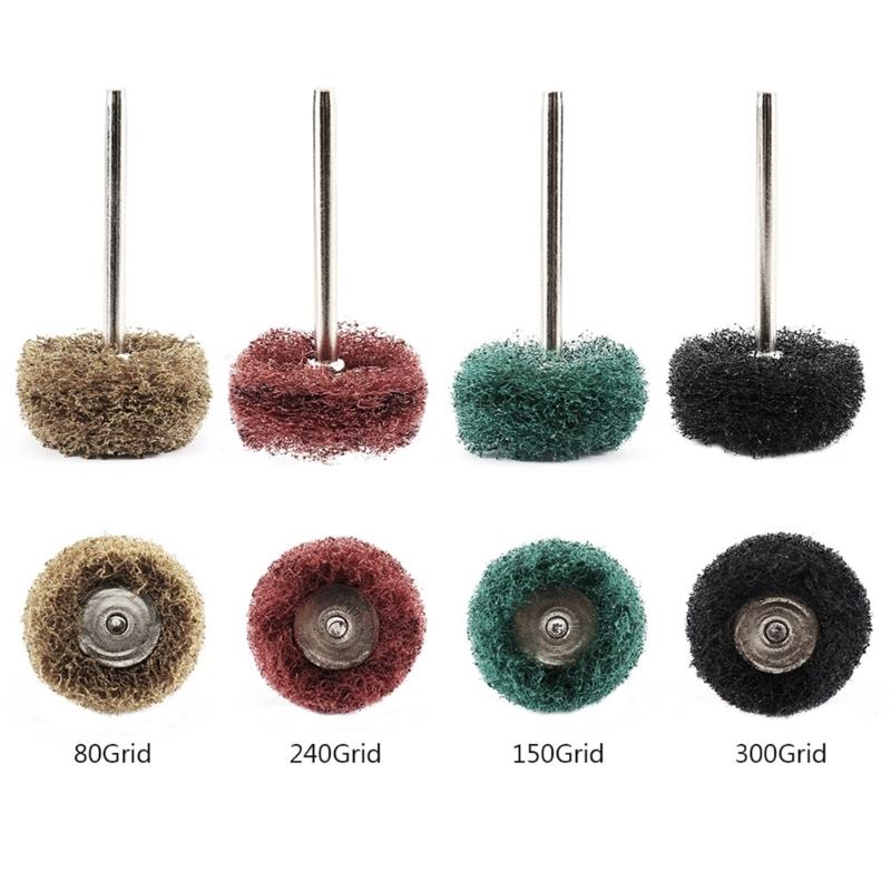 100pcs Abrasive Wheels Nylon Abrasive Buffing Wheels Nylon Polishing Brushes Suitable for Various Tools Jewellery Crafts