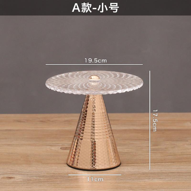 

High Footed Glass Dessert Plate Cake Stand Fruit Plate Display Stand Snack Bowl Dim Sum Dish Bread Plates Refreshments Tray