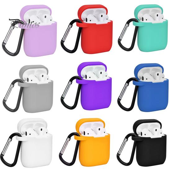 

Однотонный силиконовый пылезащитный защитный чехол для Airpods Charge Box розовый