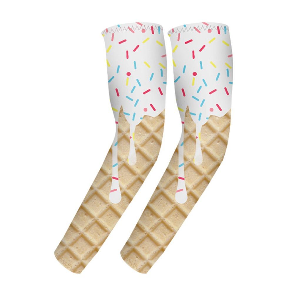 Ice Cream Arm Sleeves Cooling Sun Protection Sleeves NEW Protective Sleeves  Sports