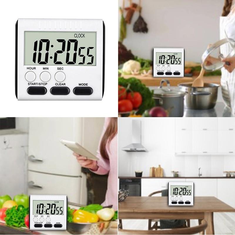Magnetic Kitchen LCD Digital Kitchen Timer 1PCS 24 Hours 60x28mm Alarm BlACK Count Up Down Clock Large Hot New