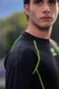 ERREA Soccer Goalkeeper Underwear Shirt, Unisex [IZOR], Stretch Fabric, Crew Neck, Elbow Pads, Shoulder & Elbow Silicone (XL Size), Black/Neon Green G