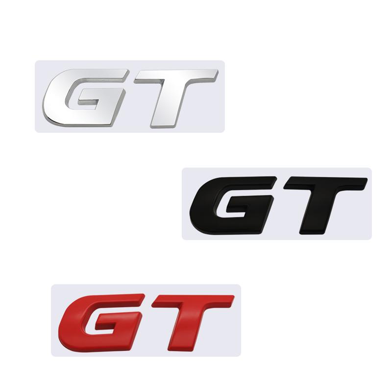 AABLA1 3D metal chrome sliver black red GT SPORT for VW Volkswagen Polo Passat Golf 5 MK5 Edition Emblem Badge autocar Sticker