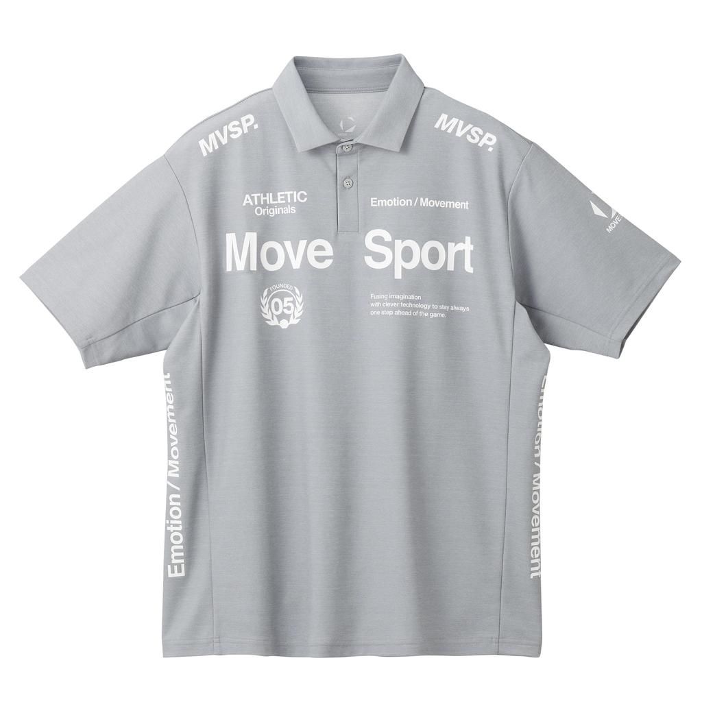 Move Sports SUNSCREEN Mini Pique Authentic Logo Polo Shirt ST5SHS00M_GY01_L