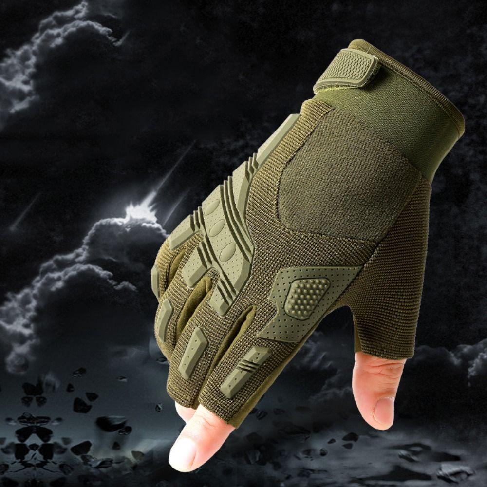 Wear-Resistant Motorcycle Gloves Three Fingers Men'S Fingerless Gloves  Women Men