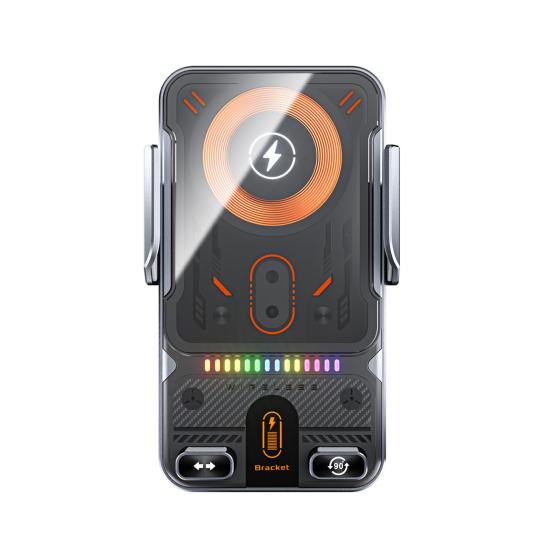 Smart Car Phone Mount 15W Wireless Car Charger Hands Free Car Phone Holder Easy Air Vent Installation Smartphone Mount