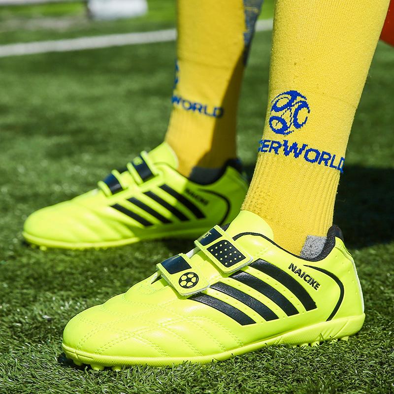 Shock-absorbing Non-slip Wear-resistant Velcro Short Nail Outdoor Football Shoes Training Children's Shoes