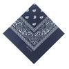 Trifong Bandana Navy 100% Cotton Adult Paisley Handkerchief Dark Blue Unisex Large 55cm x 55cm