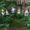 5 Piece Dwarf Goblin Flower Resin Ornaments Garden Pots Card Decorations Courtyard Micro Landscapes Elf Gardening Plugins Landscaping Accessories