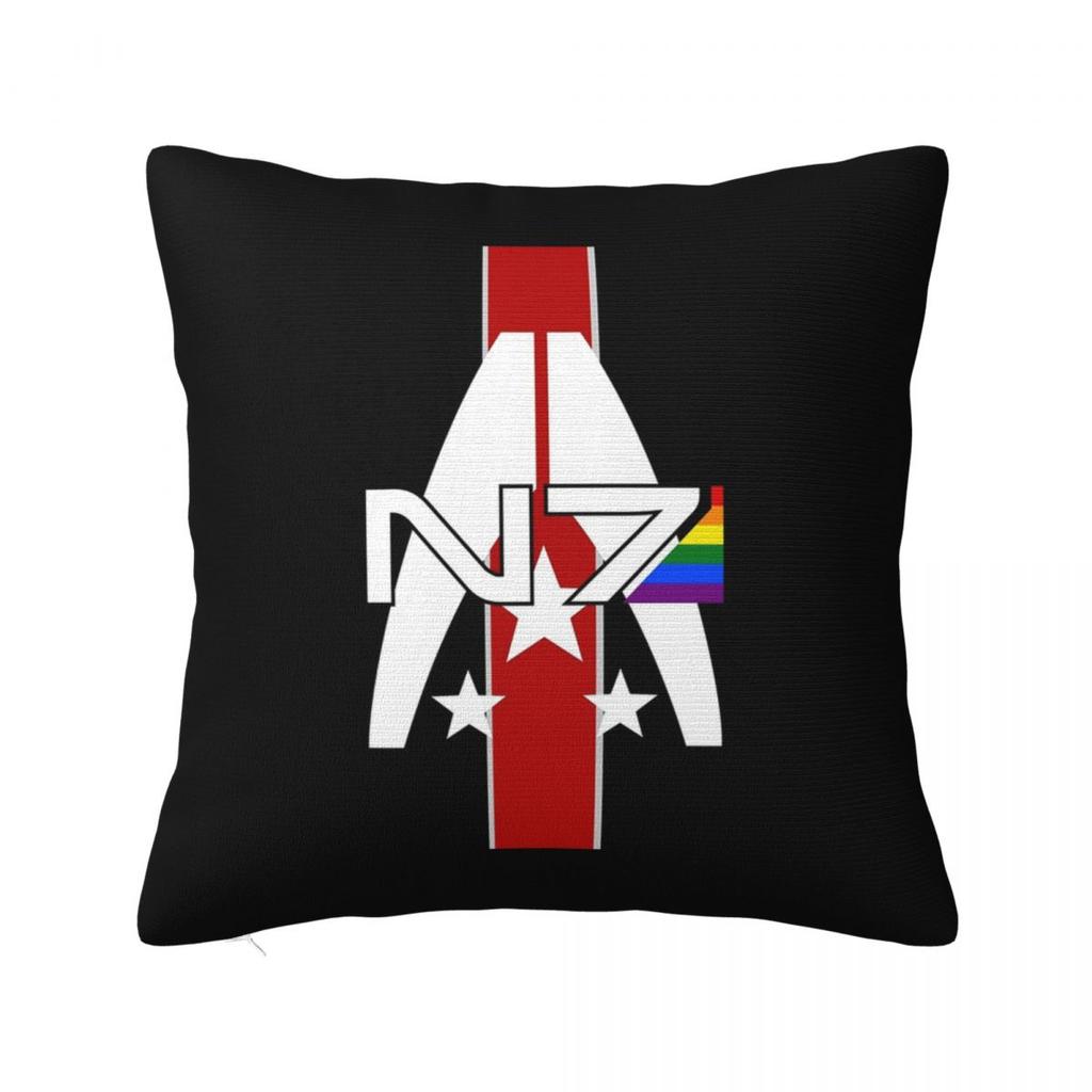 N7 Mass Effect Emblem Square Pillowcase Cushion Cover Pillow Case Throw Pillow Cover for Home Bedroom Car