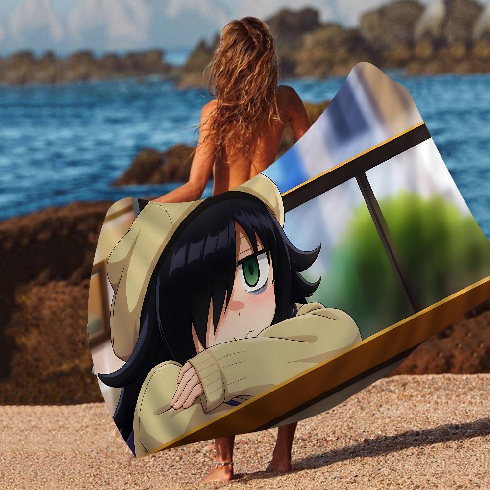 Watamote K-Kuroki T-Tomoko Big Microfiber Beach Towels Quick Dry Towel Sand Beach Towels Pool Towel for Travel Swim Pool Yoga