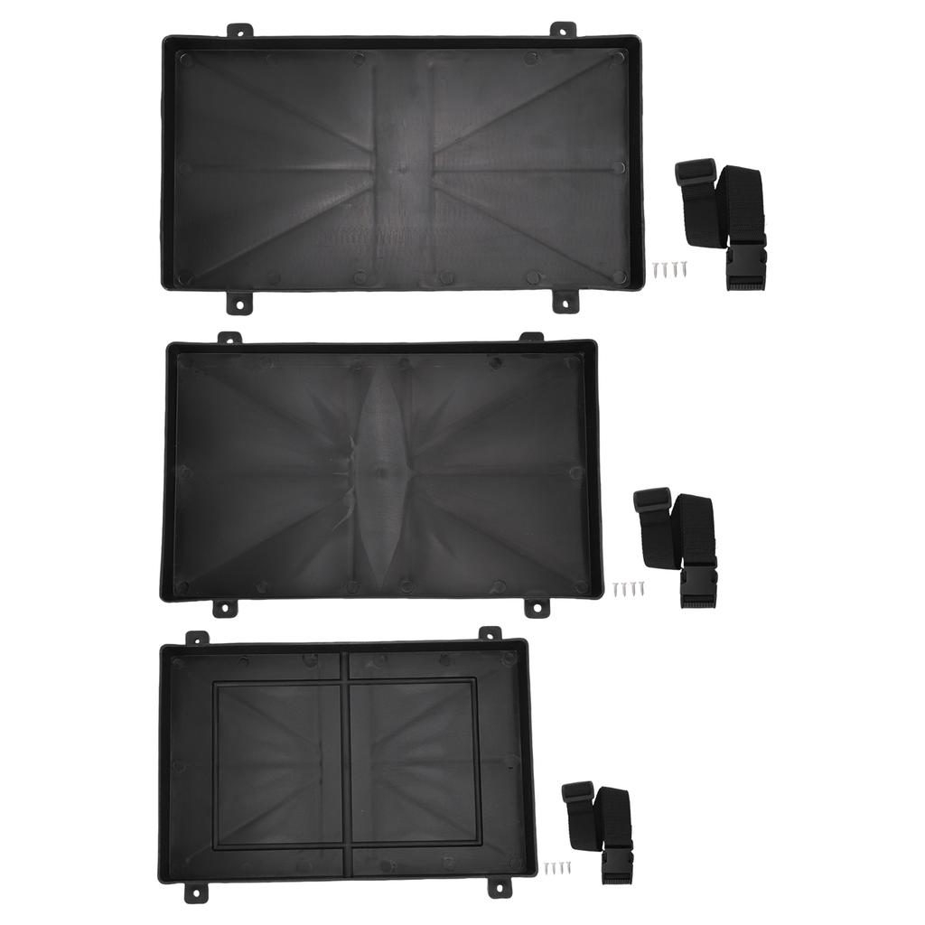 Boat Battery Holder with Hold Down Strap Marine Battery Tray 12V Boat Battery Holder with Hold Down Strap for RV Trailer Yatch