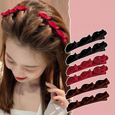 Flequillo flocado, pinza para el pelo, tocado, pinzas para el pelo de pico de pato, pasadores, pinza para el pelo Vintage