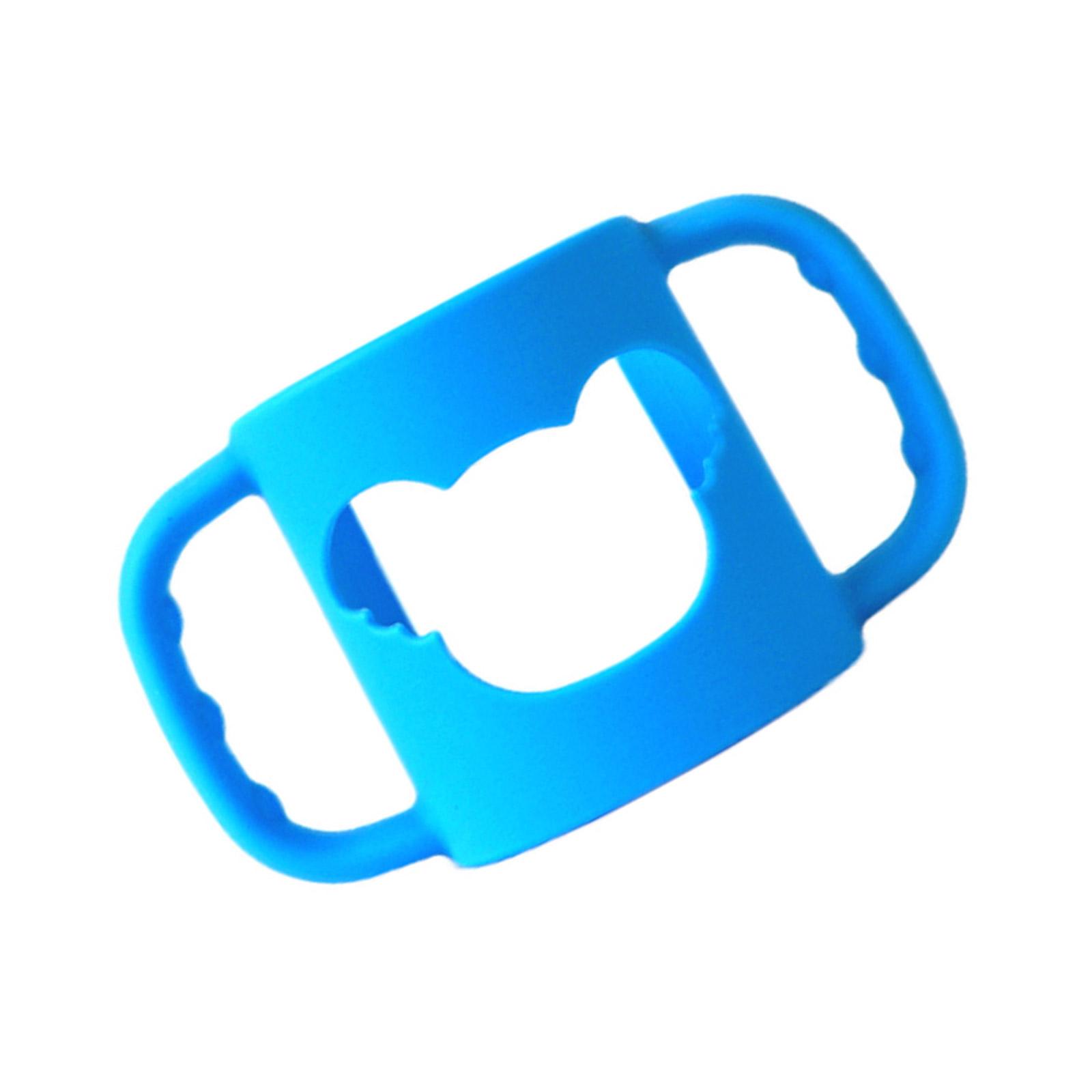 

Чехол для детской бутылочки для кормления, мягкий, удобный, легко захватываемый, нескользящий, силиконовый чехол для детской бутылочки для молока синий