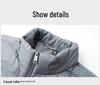 Men's Lightweight Stand Collar Down Jacket - Warm, Trendy, Versatile Dad Style Winter Coat with 90% White Duck Down.