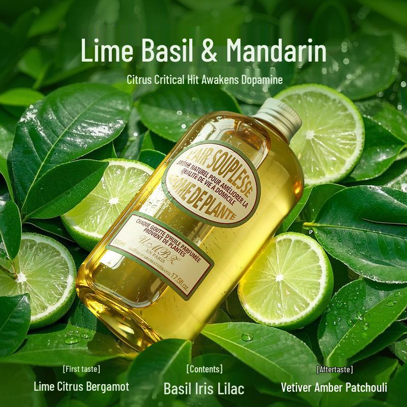 Green Lemon Basil Citrus Aromatherapy Refill for Flameless Car Diffuser & Bedroom