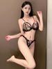 Costume da bagno Tre-punti Sexy Lingerie di Pizzo Sexy Pigiami Seducenti Passionali Bikini Vita Alta Set di Abbigliamento Costumi da Bagno I0WV