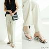 Vivian Damen Pantoletten mit transparenten Absätzen, niedrigem Absatz, V0375SM, Beige, Größe S (22,0-22,5)