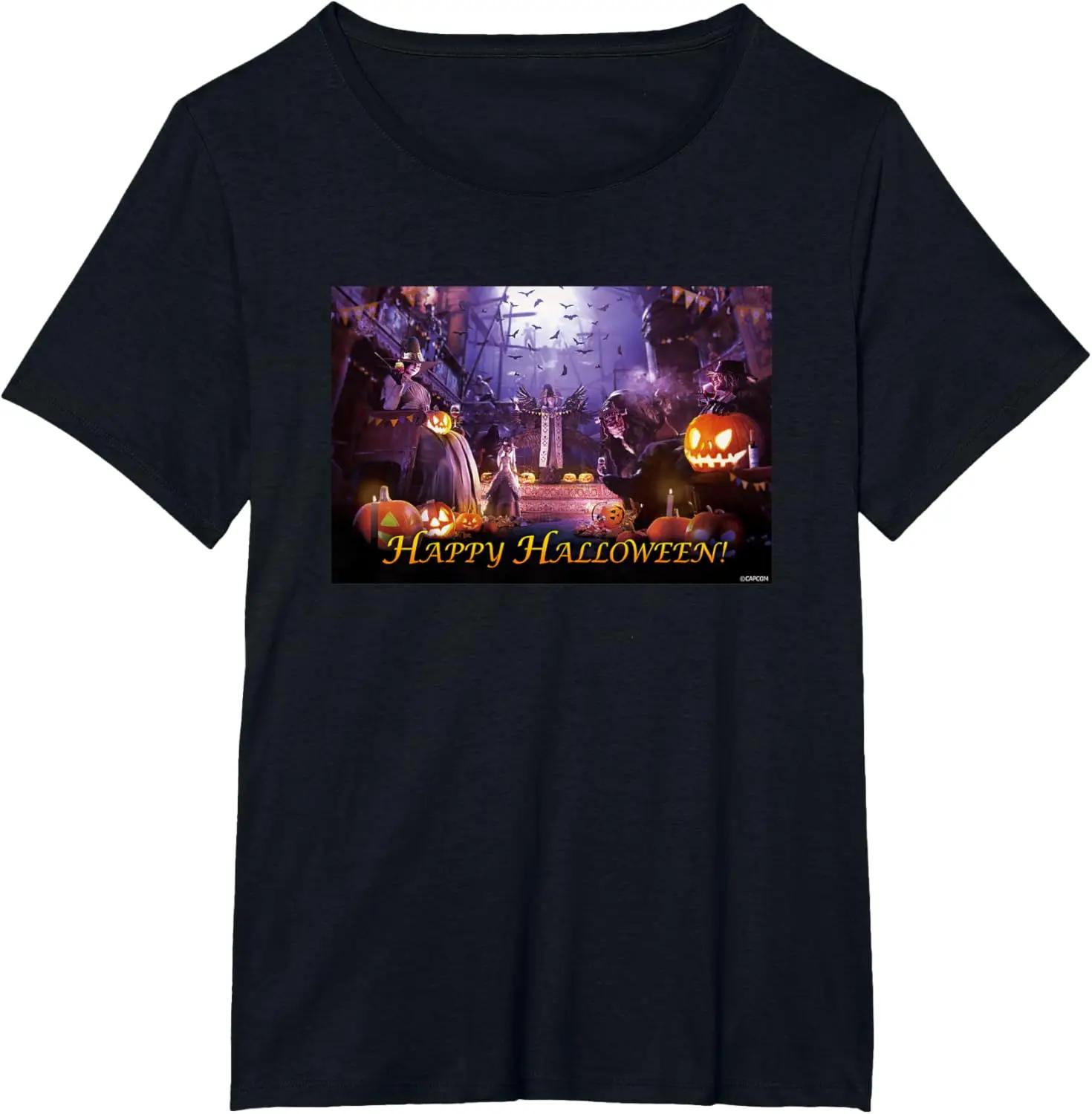 

2026 New Resident Evil Village Halloween T-Shirt Streetwear T-Shirt Unisex High Quality Oversized T Shirt Cotton Men Women Te... 5XL різнокольоровий