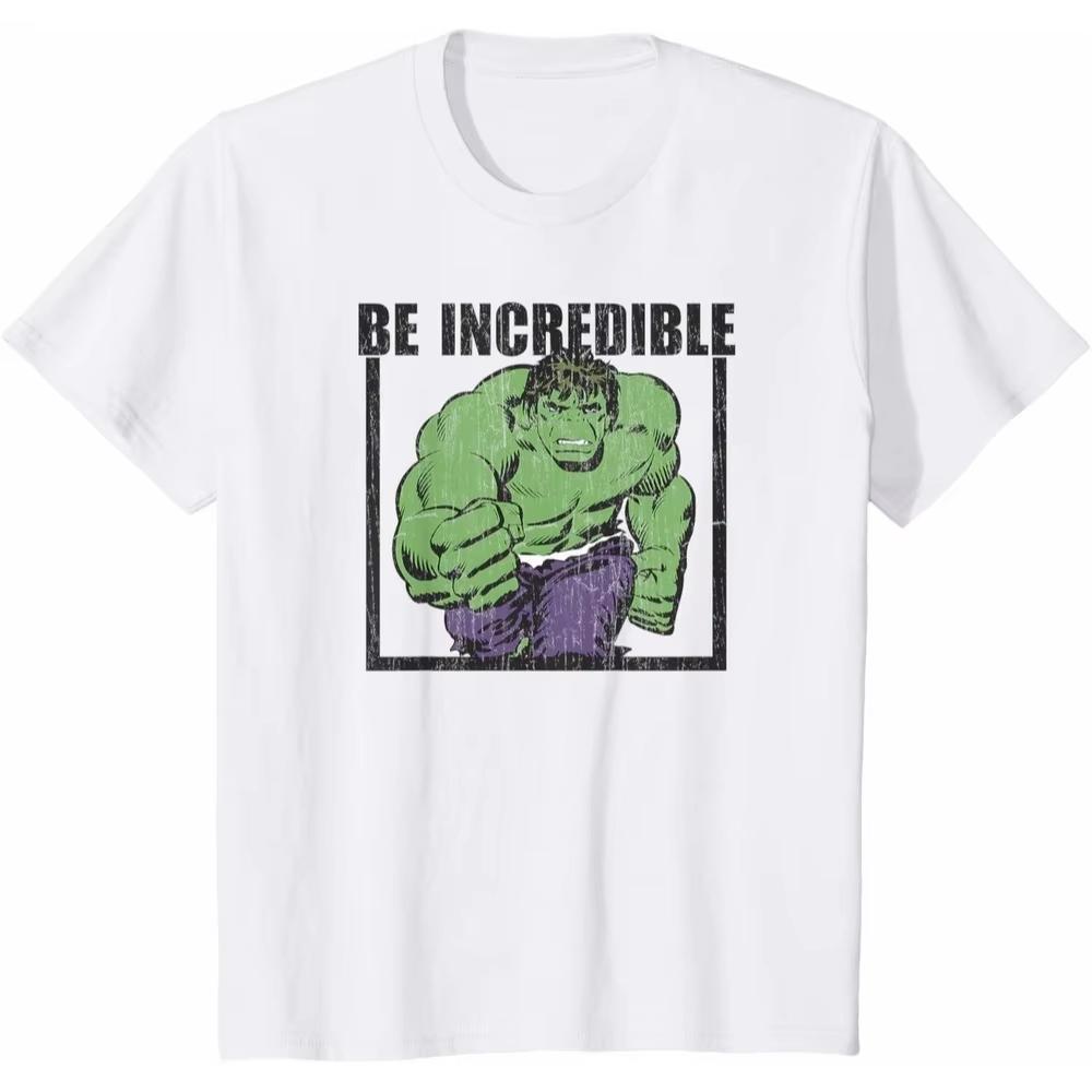 

Incredible Hulk Marvel TShirt Unisex Short Sleeve Motivational Style Premium Cotton Regular Fit Crew Neck Casual Top for Men S