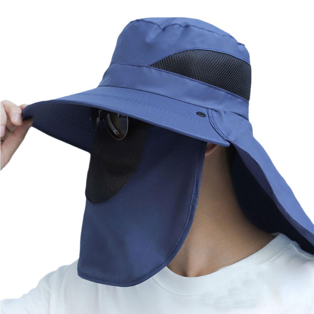 1pc Wide Brim Sun Hat UV Protection Bucket Cap Men Camping Hiking For Hiking Fishing Breathable N1M7