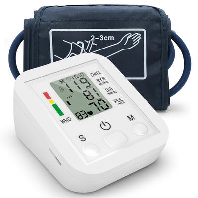 Przenośny elektroniczny ciśnieniomierz domowy opaska na ramię typu sfigmomanometr z wyświetlaczem LCD dokładny pomiar