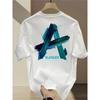 Men's 100% Cotton Graphic T-Shirt - Bold Letter Print, Regular Fit Short Sleeve Summer Tee, Machine Washable Casual Top