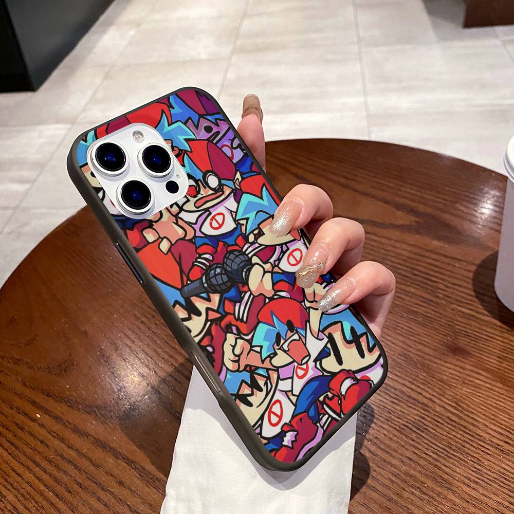 

Game F-Friday Night Funkin For IPhone 16 15 14 13 12 11 17 Pro Max Plus Wave Corrugated Phone Case Anti Drop Cover iPhone 16pro max