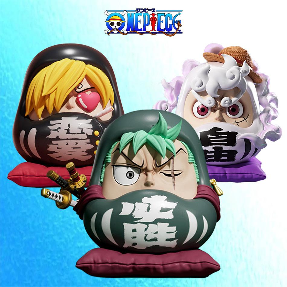 6Cm Q-Version Anime Figure Nika Luffy Zoro Sanji Nami Cos Super Dharma Figurine Pvc Statue Model Toys Car Ornaments
