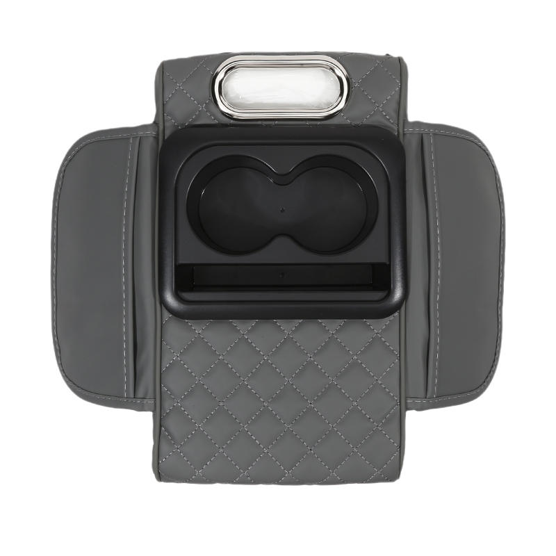 1 Pc Car Armrest Cushion With Cup Holder Car Armrest Elbow Height Pad Side Extension Cushion For Car SUVs Trucks