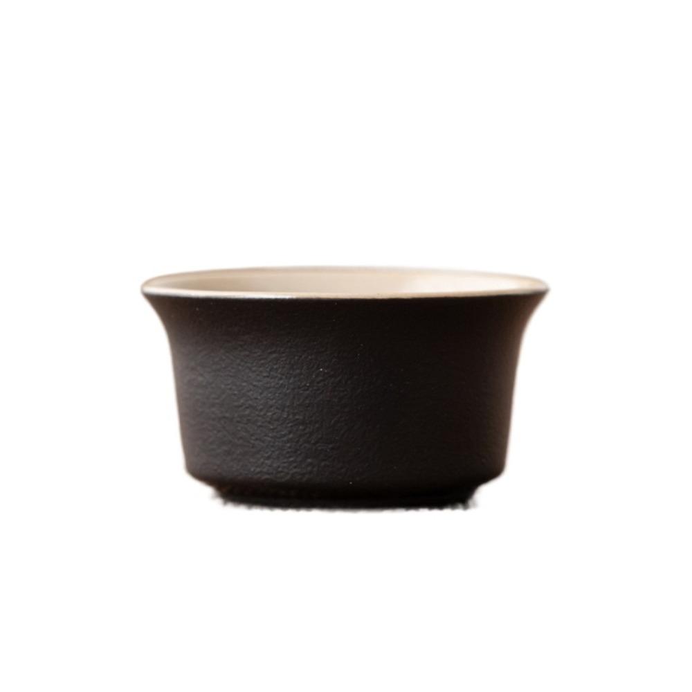 6PCS Tea Pair Set Retro Tea Cup Black Heat-resistant Tea Bowl Chinese Handmade Single Cup Office