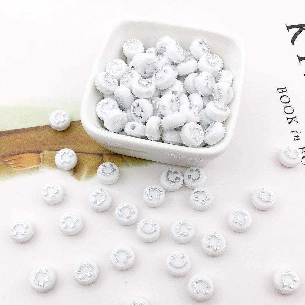 15-Compartment DIY Jewelry Kit: Colorful Smiley Face Acrylic Beads for Handmade Accessories