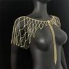 Lightweight Alloy Rhinestoned Tassels Body Chain Shoulder Chain With Easy Wear For Bride On Wedding Day