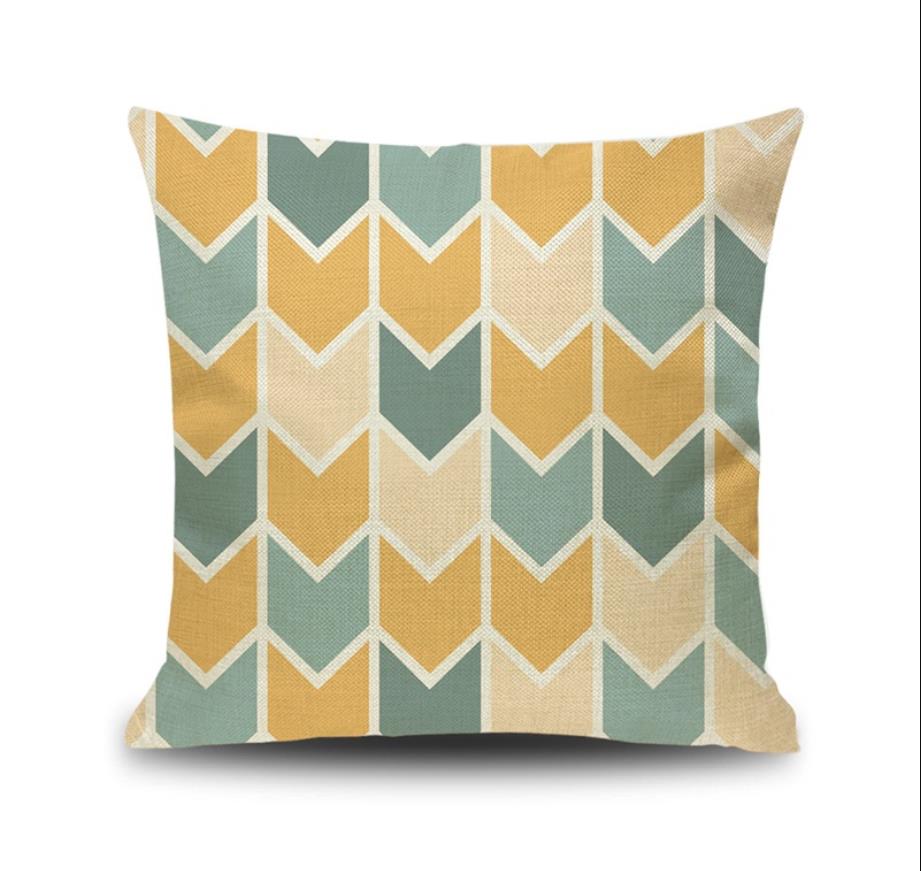Nordic Geometric Cushion Yellow Geometry Circle Pillow Home Decor Decoration Decorative Pillowcase