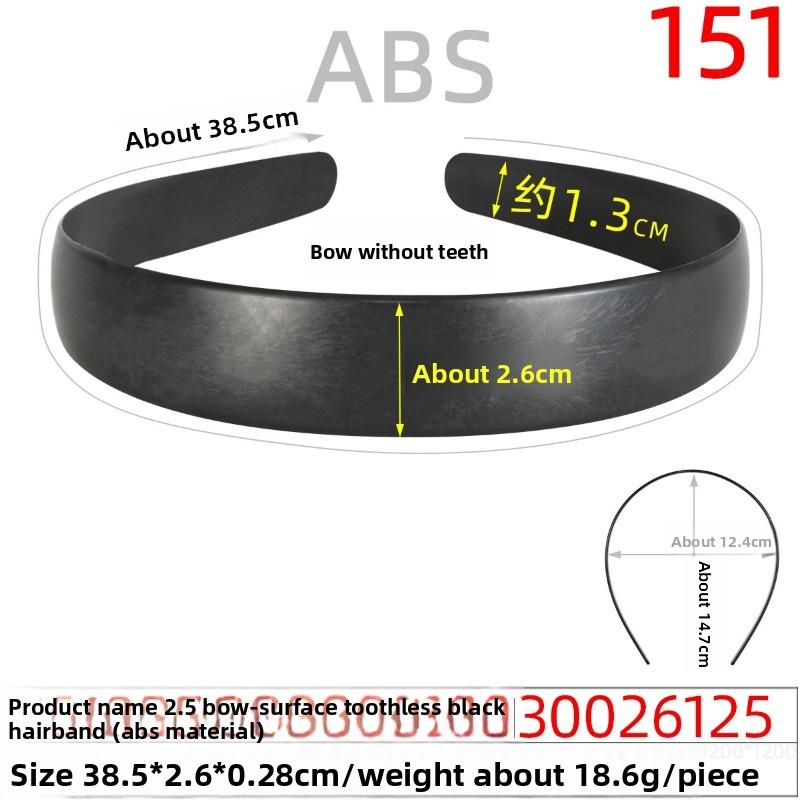 Plastic Blank BaseHair Band Smooth PlateToothless Fabric Headband Handcrafted Accessories Semi-finished Hair Clips