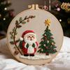 Christmas Embroidery Kit 3 Pieces Winter Holiday Handcraft Set Christmas Cross Stitching Embroidery Kit For Women Adults Mother