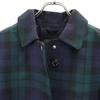 Mackintosh Check Long Sleeve Stainless Collar Coat 34 Green X Blue Women Used