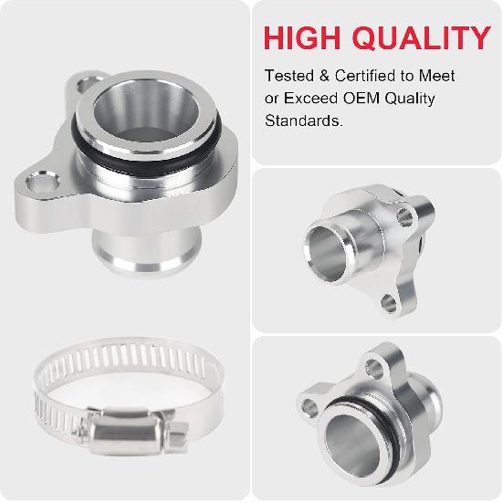 Aluminum Water Hose Fitting Upgrade Fit For BMW 1 3 5 6 7 Z4 (Engine N52 N53 N54 And N51 3.0-Litre),Replaces# 11537541992 11537544638 Engine Coolant