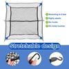 Truck Bed Cargo Net Highly Elastic Pickup Truck Bed Mesh Organizer Stretchable 4x4ft To 8x8ft  Cargo Net with Carabiners & Hooks