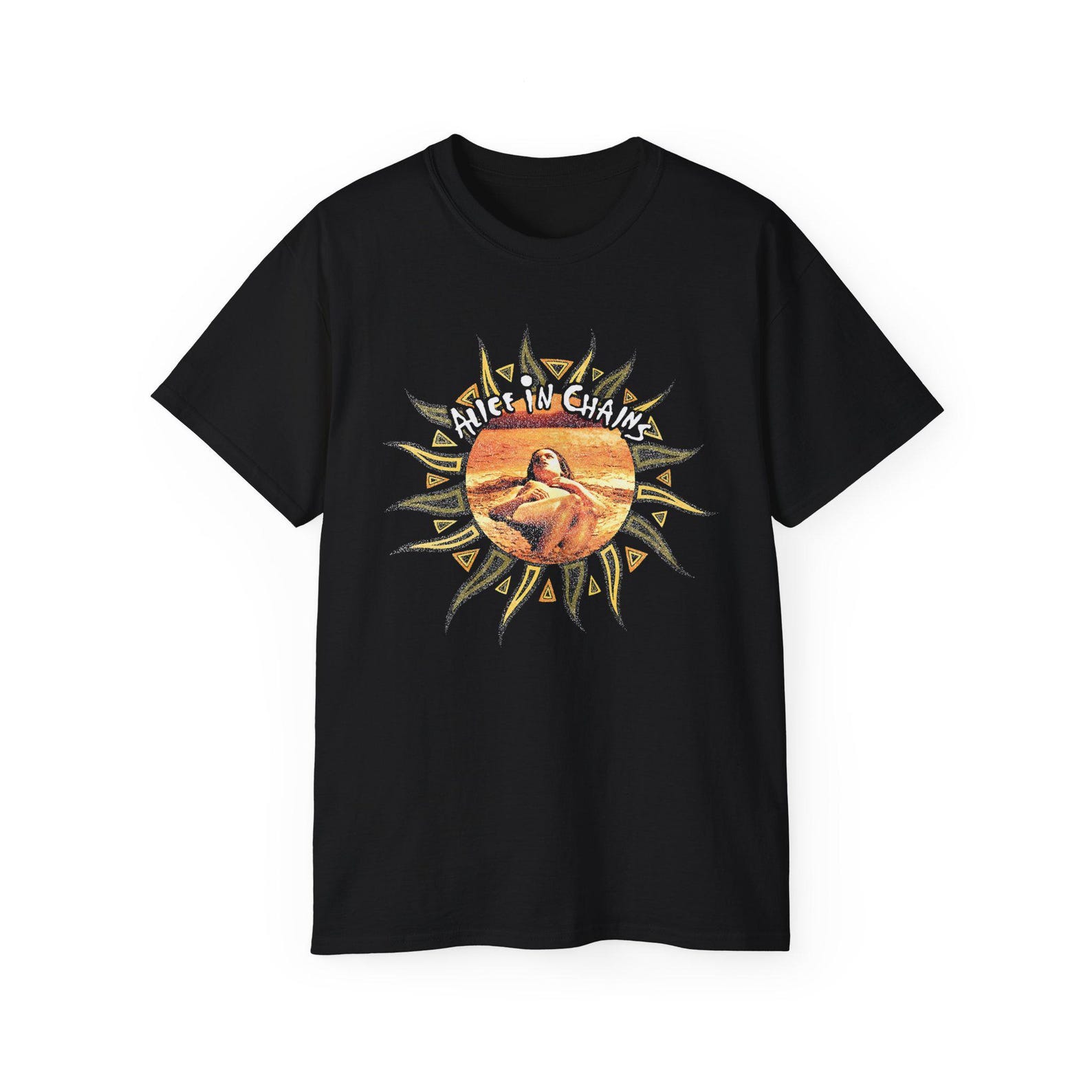 Alice In Chains Sunburst Mermaid T shirt | Grunge Band Tee 4XL