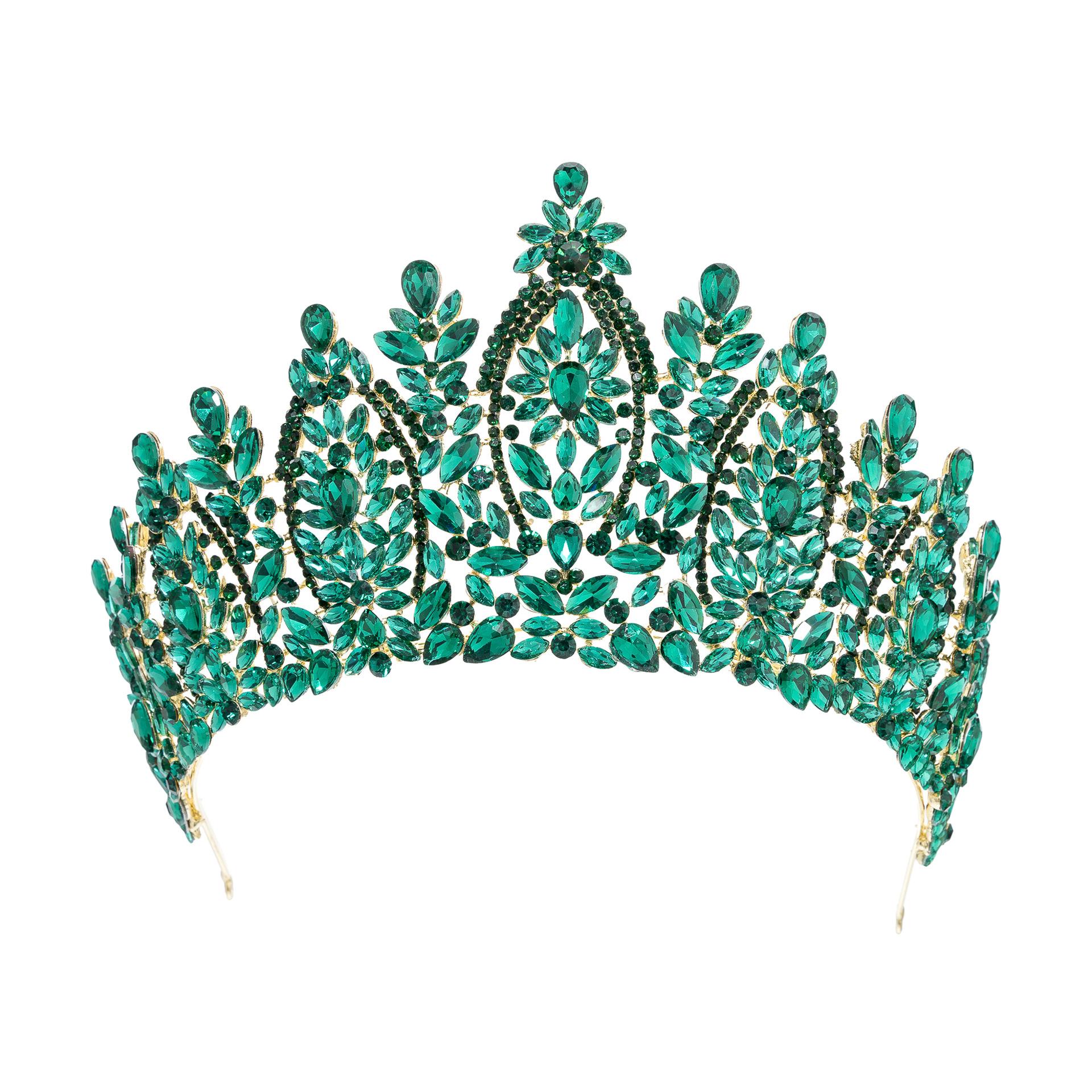 

Crystal Wedding Crowns for Queens Princess Large Bridal Tiara Crown for Pageant Miss Universe Wedding Hair Jewelry Headdress