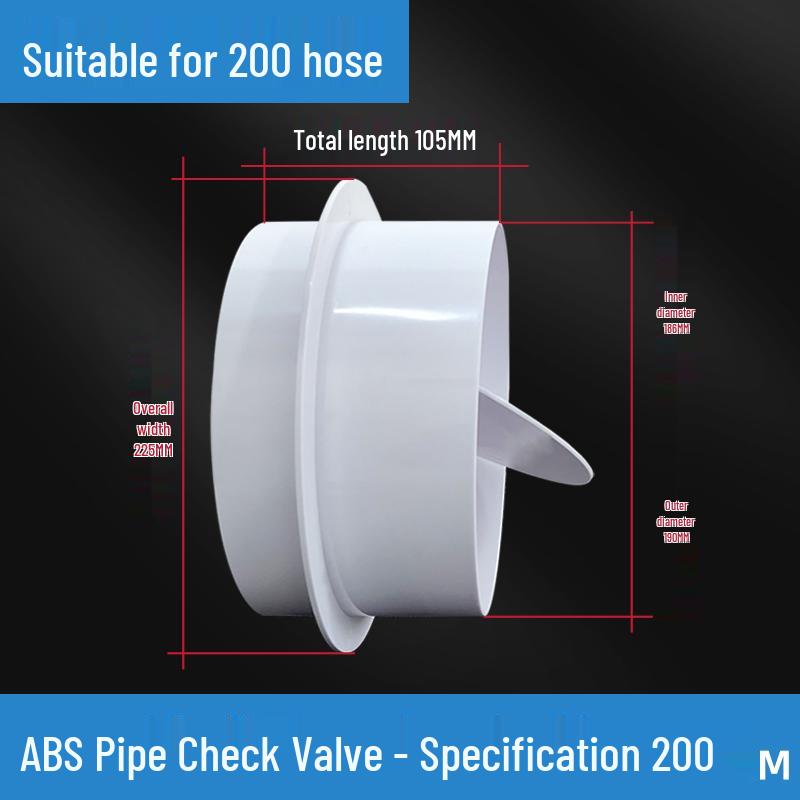 Fresh Air PVC Duct Non-Return Check Valve for Bathroom Ventilation and Exhaust Fan