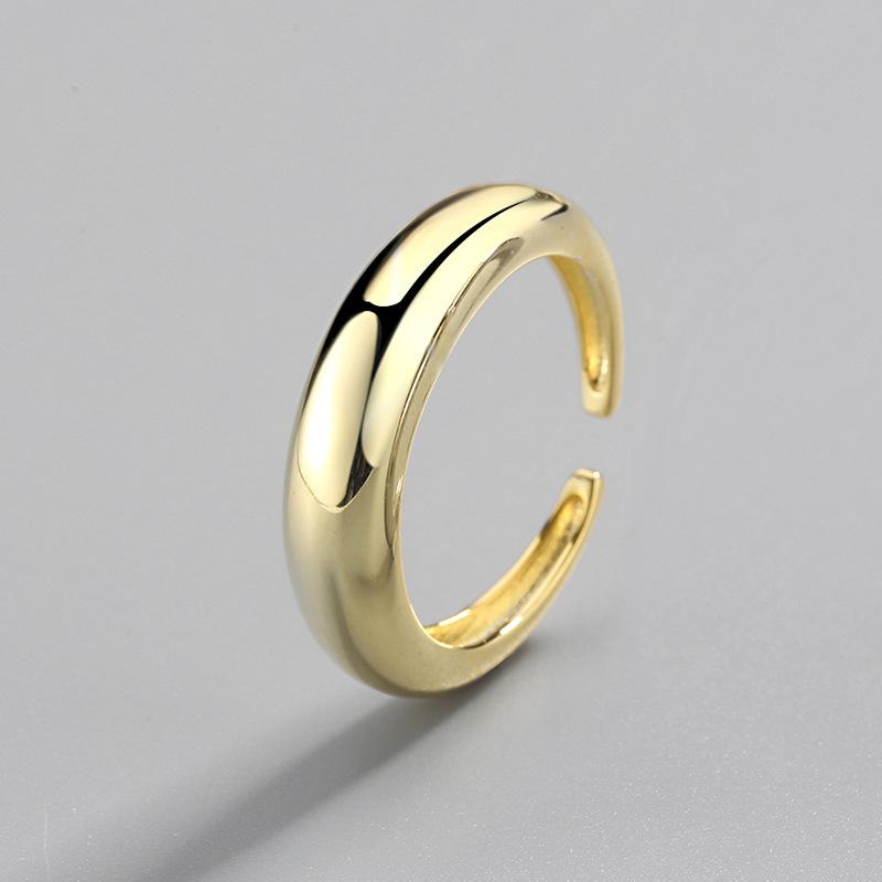 Fashion Personalized Index Finger Ring Niche Design Geometric Twist Open Ring Temperament Retro Couple Ring for Girlfriend Simple Geometric Ring