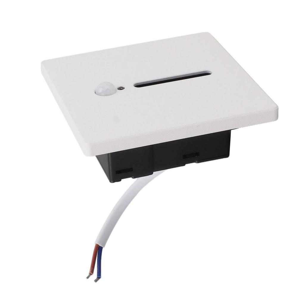 LED Step Light 3W Recessed Motion Seneor Dusk To Dawn Sensor 4000K Stair Light 110‑240V for Indoor