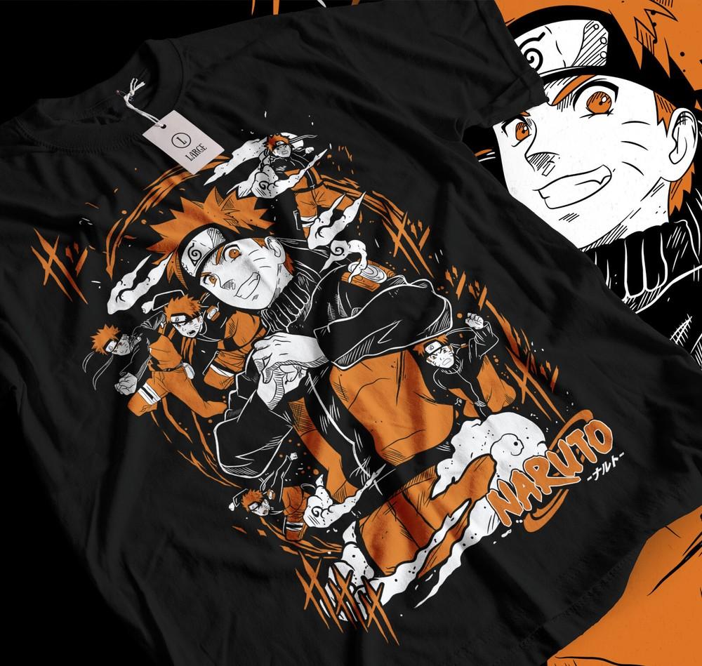

Naruto Uzumaki T-shirt naruto Anime japonais best gift manga black t-shirt 022 2XL