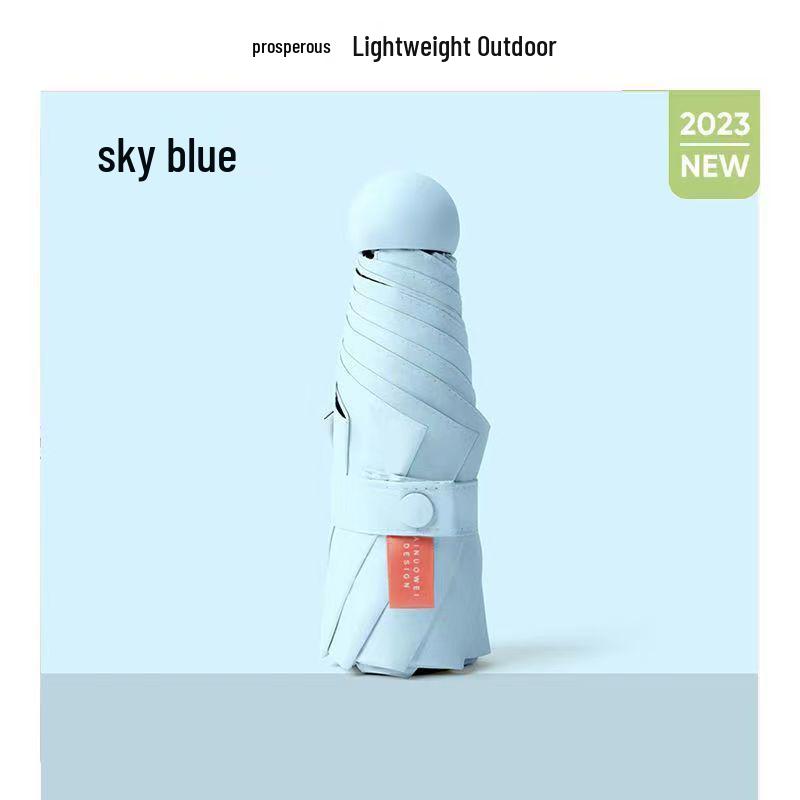 Ultraleichter Kompakter Fünffach Faltbarer Mini-Regenschirm: Tragbarer, leichter Sonnenschirm im Taschenformat