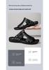Men's Large Genuine Leather Non-Slip Beach Shoes & Two-Way Slippers (Sizes 50-52)