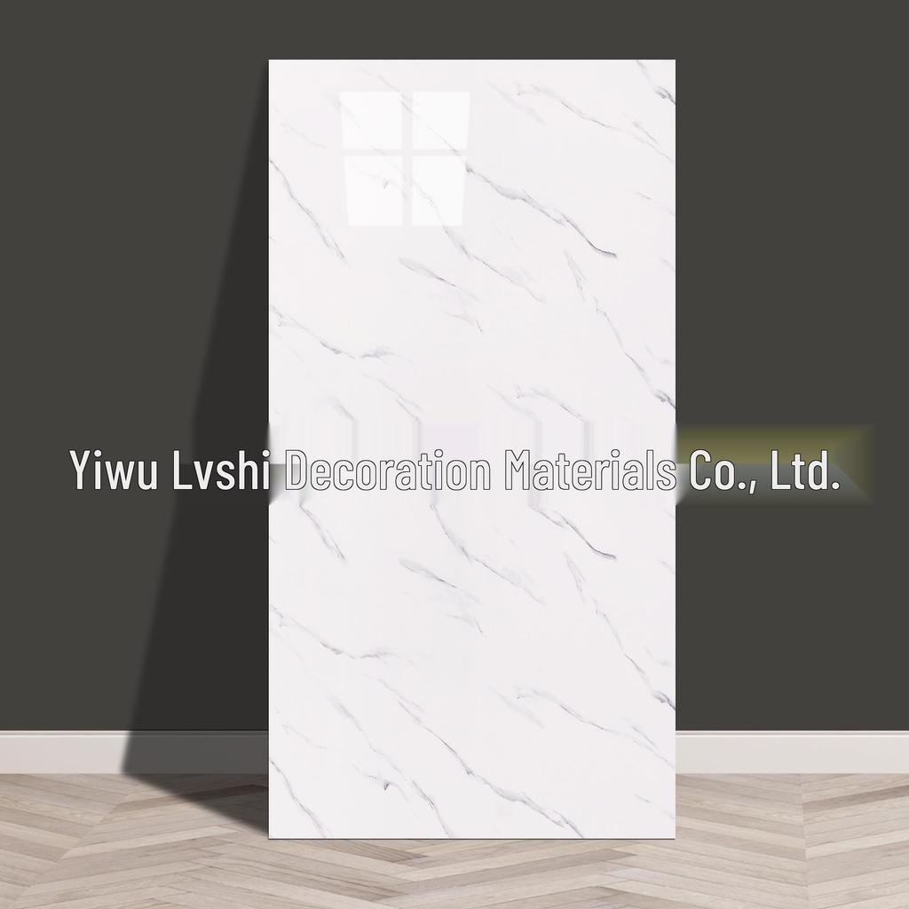 Self-Adhesive Marble Tile Wall Stickers, Aluminum Plastic Panels for Living Room Decoration