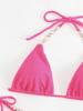 2024 European & American Sexy Lace-Up Halter Bikini Swimsuit